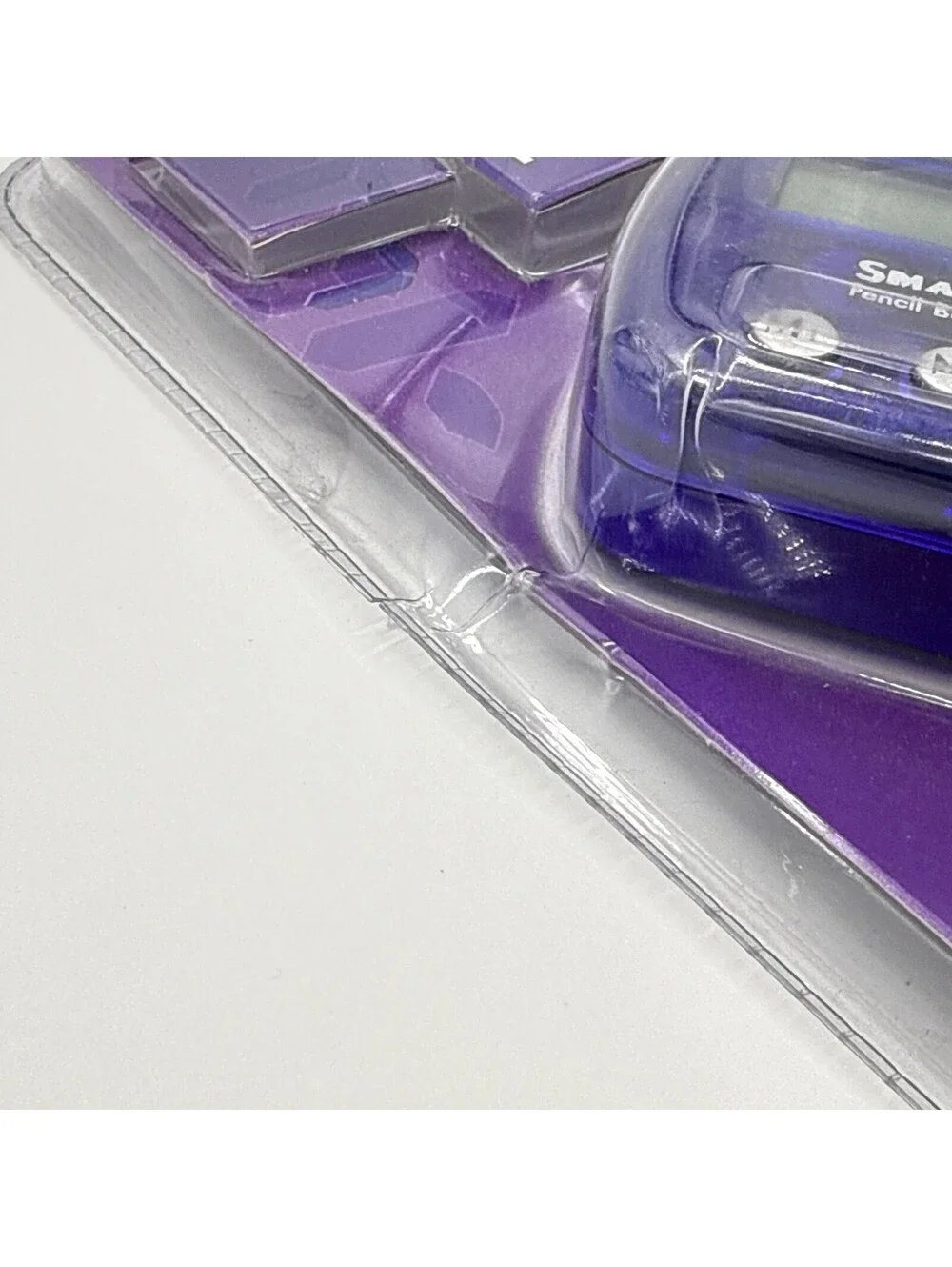 Vintage SmartBox Pencil Box Calculator Translucent Purple Y2K School Supply New
